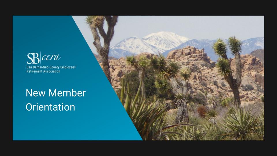 SBCERA New Member Orientation