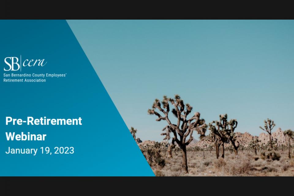 Pre-Retirement Webinar