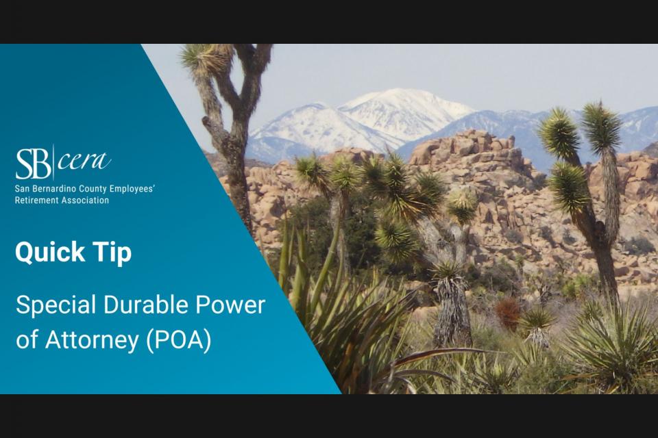 SBCERA Special Durable POA