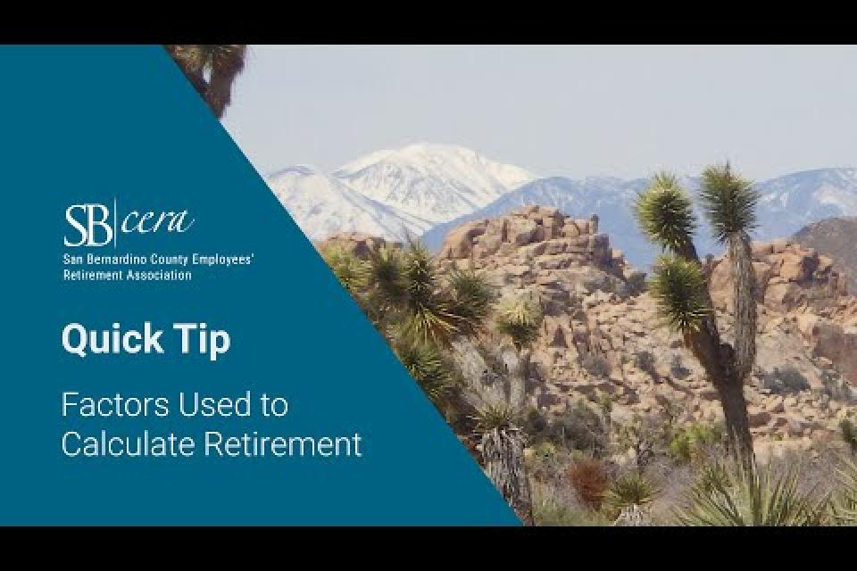 Factors Used to Calculate Retirement