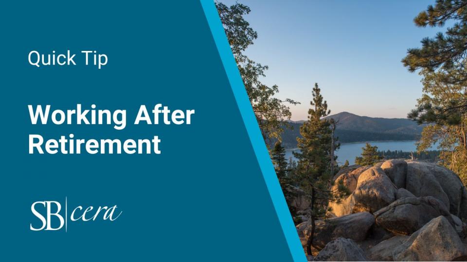 Working After Retirement